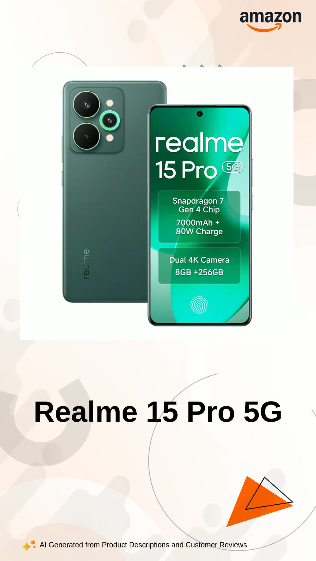realme 15 Pro 8GB/256GB グローバル版(ロシア) realme 15 pro 5G Smartphone 8GB RAM 256GB ROM Snapdragon 7 Gen 4